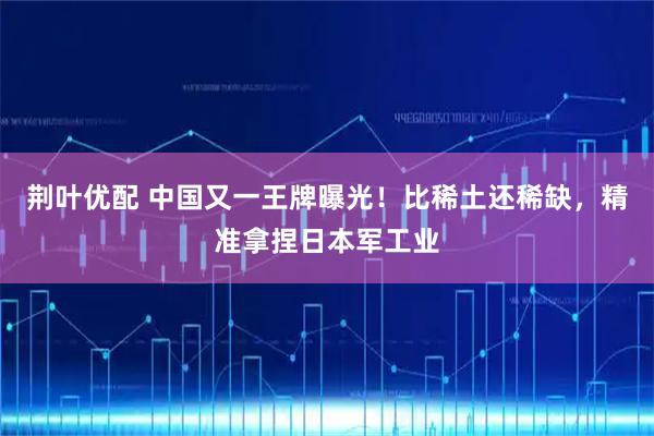 荆叶优配 中国又一王牌曝光！比稀土还稀缺，精准拿捏日本军工业